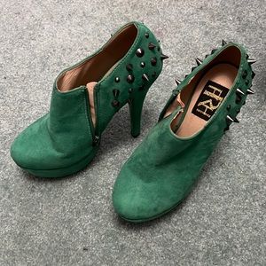 FRH Spiked Green Heels